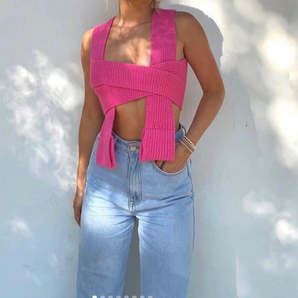 SOLD - Rumours Let It Be Knit Wrap Top NWOT